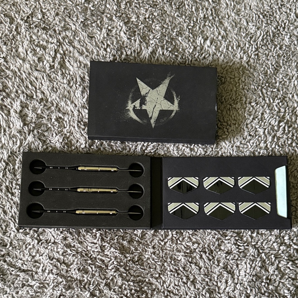 Black and Silver Steel Needle Tip Darts Set - Premium Men's Accessory